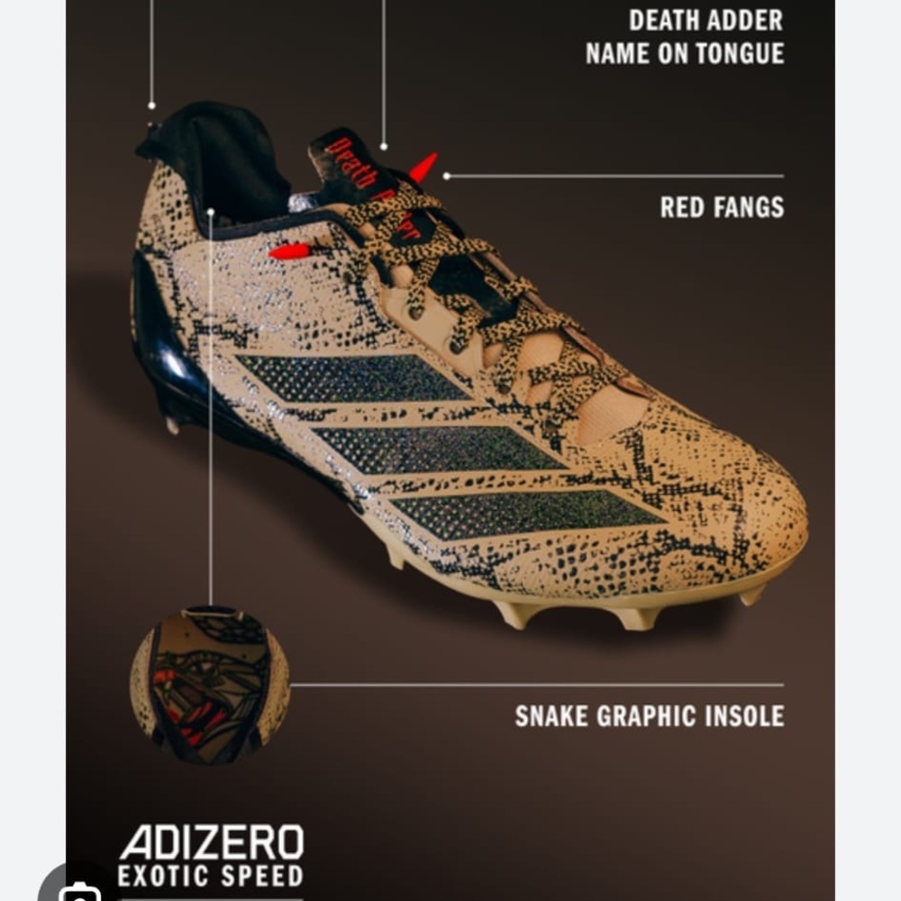 adidas Adizero Exotic Tan and Black Football Cleats